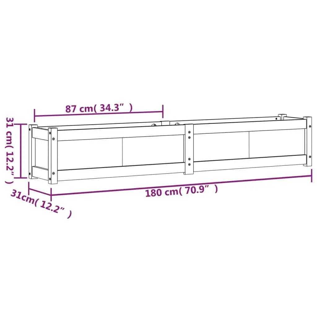 Garden Planters 2 pcs Impregnated Wood Pine 837503