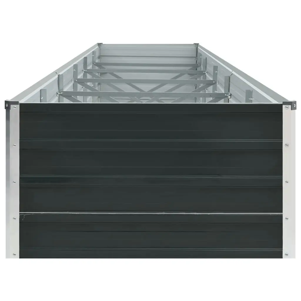 Garden Raised Bed Galvanised Steel 480x80x45 cm Anthracite 47067