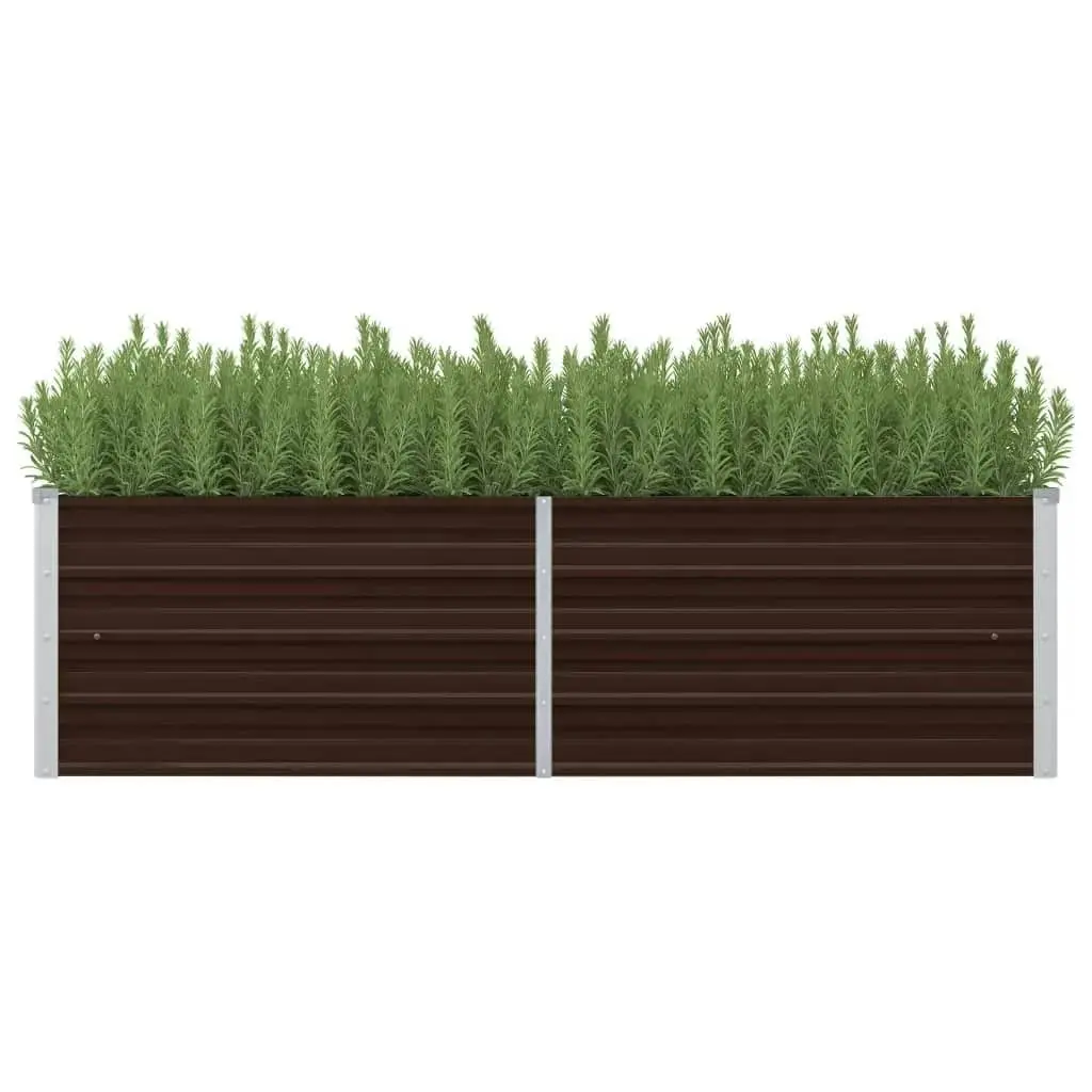 Garden Raised Bed Brown 160x40x45 cm Galvanised Steel 45718