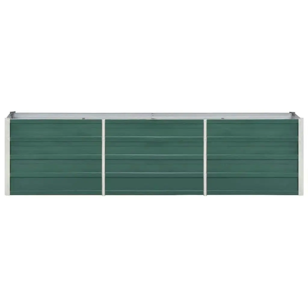 Garden Raised Bed Galvanised Steel 240x40x45 cm Green 47045