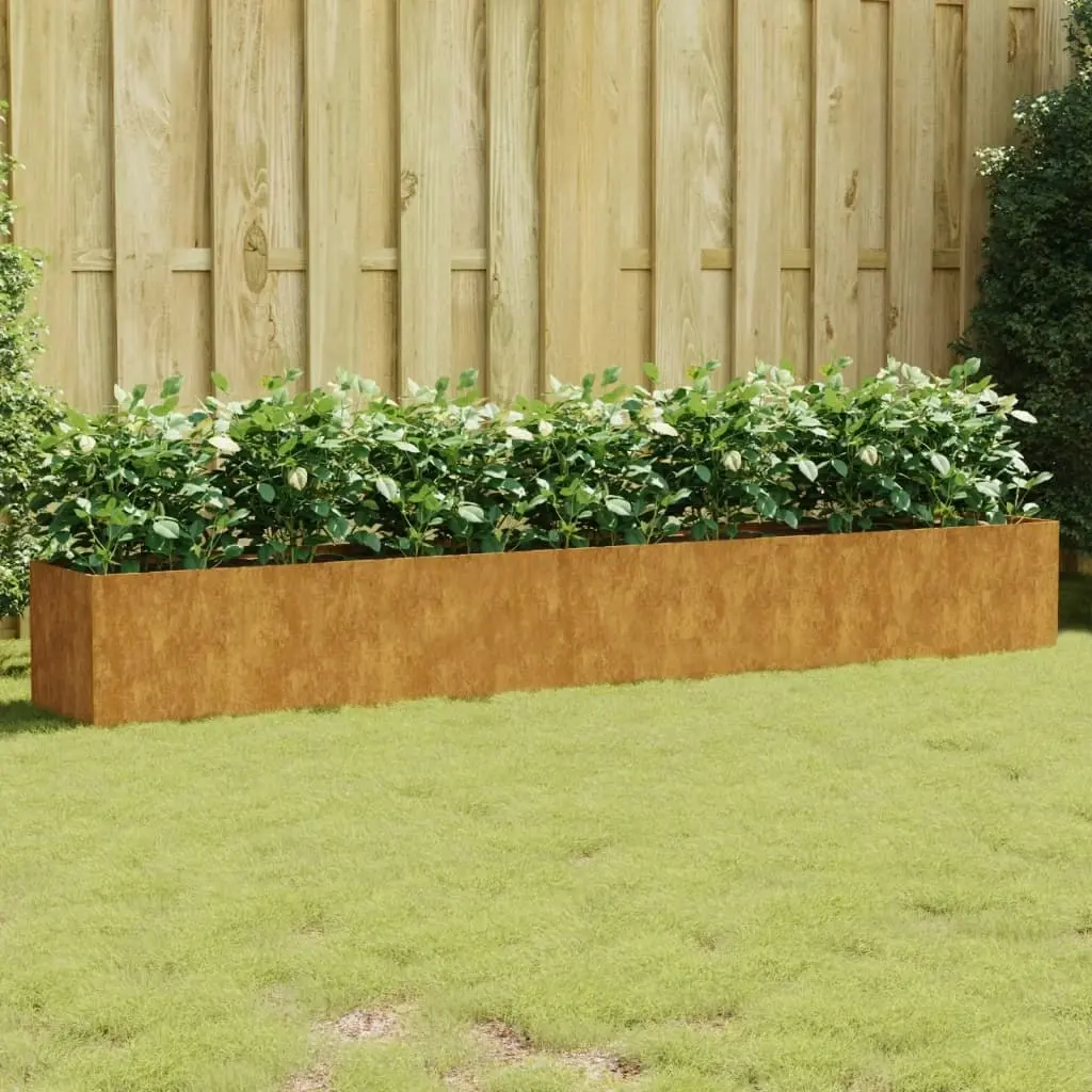 Garden Raised Bed 280x40x40 cm Corten Steel 824522