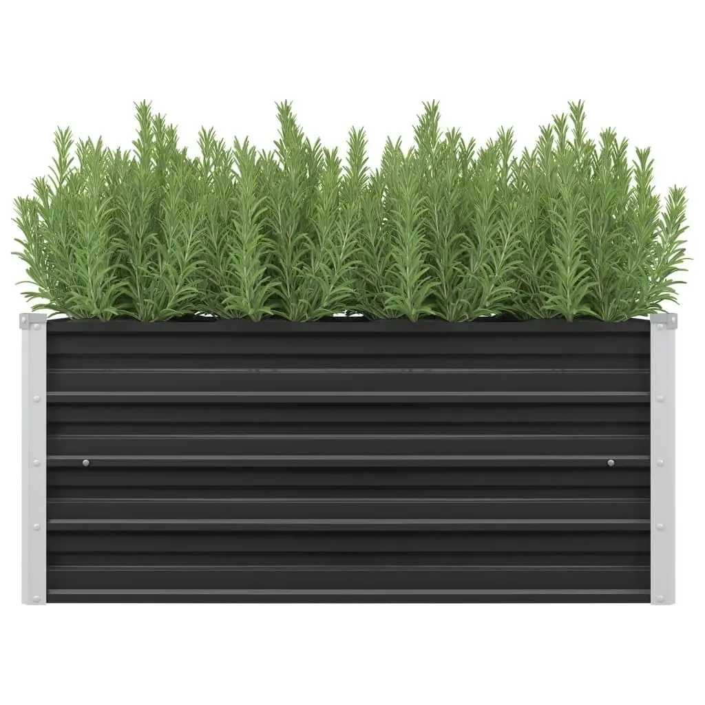 Garden Raised Bed Anthracite 100x40x45 cm Galvanised Steel 45733