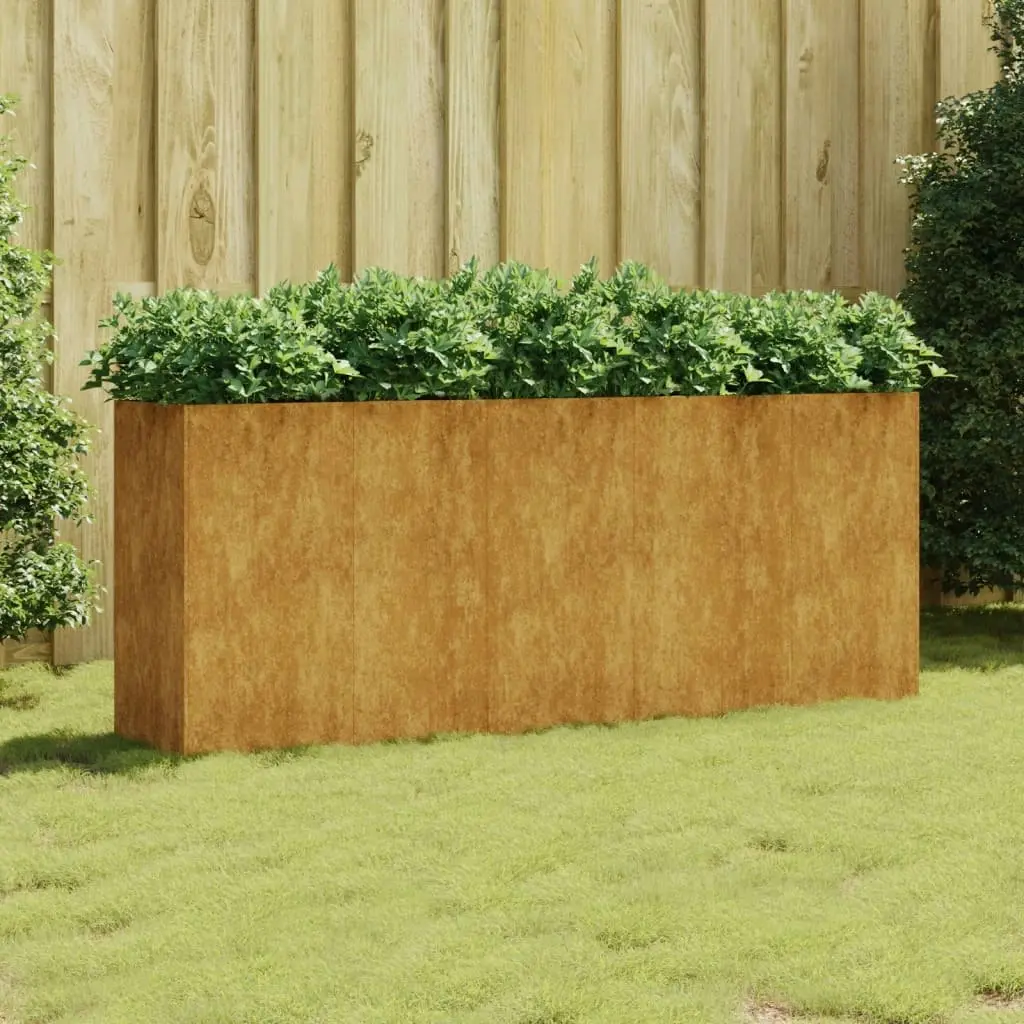 Garden Raised Bed 200x40x80 cm Corten Steel 824527