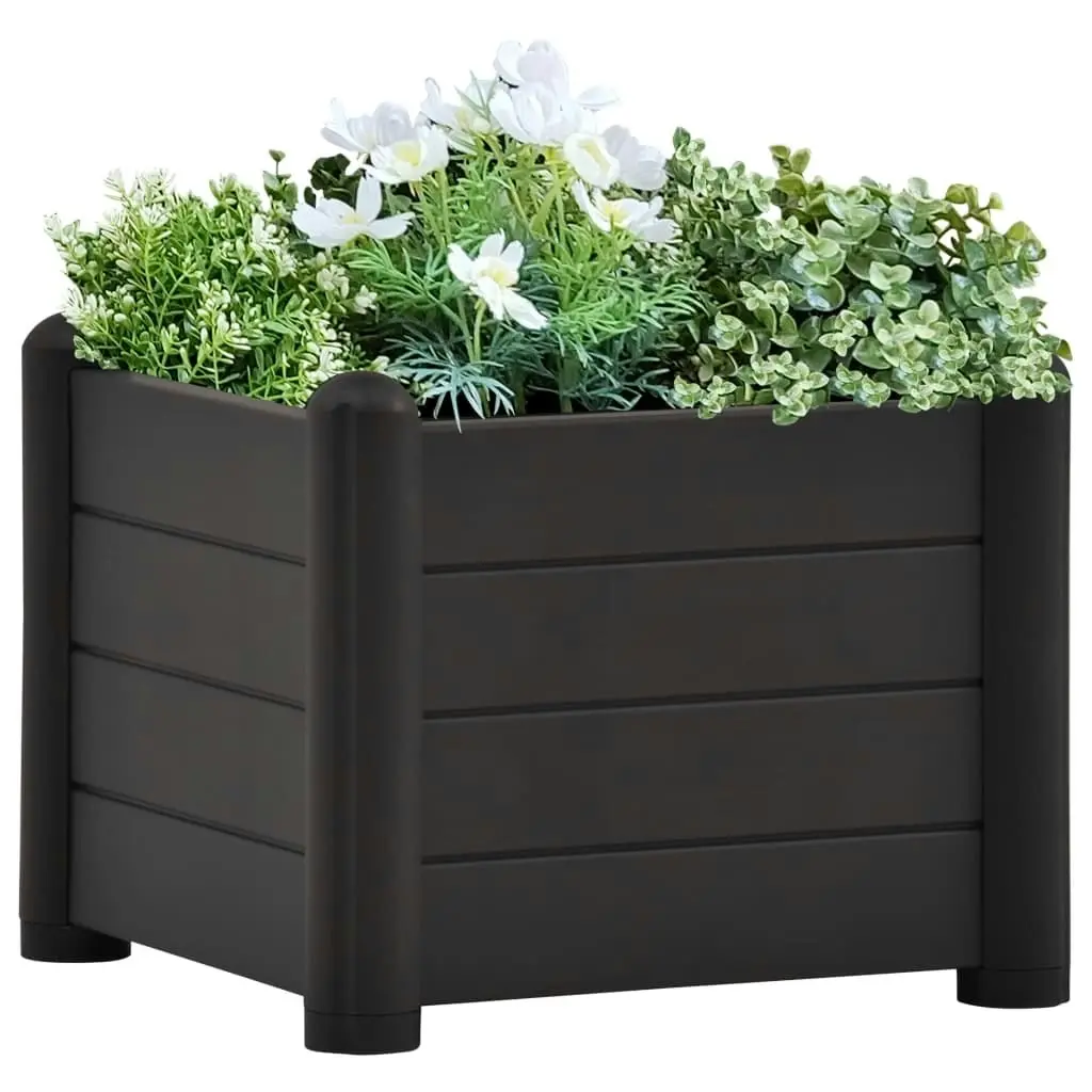 Garden Raised Bed PP Anthracite 43x43x35 cm 313973