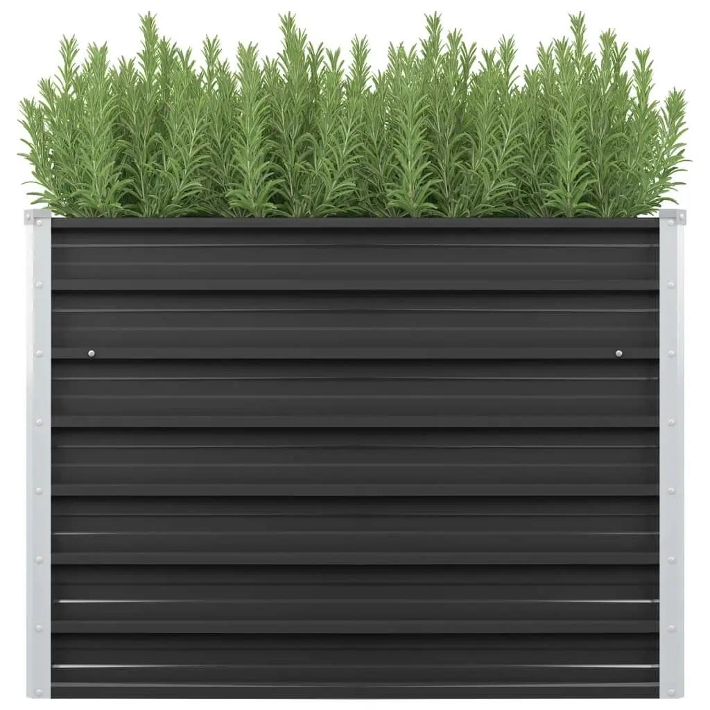 Garden Raised Bed Anthracite 100x40x77 cm Galvanised Steel 45732