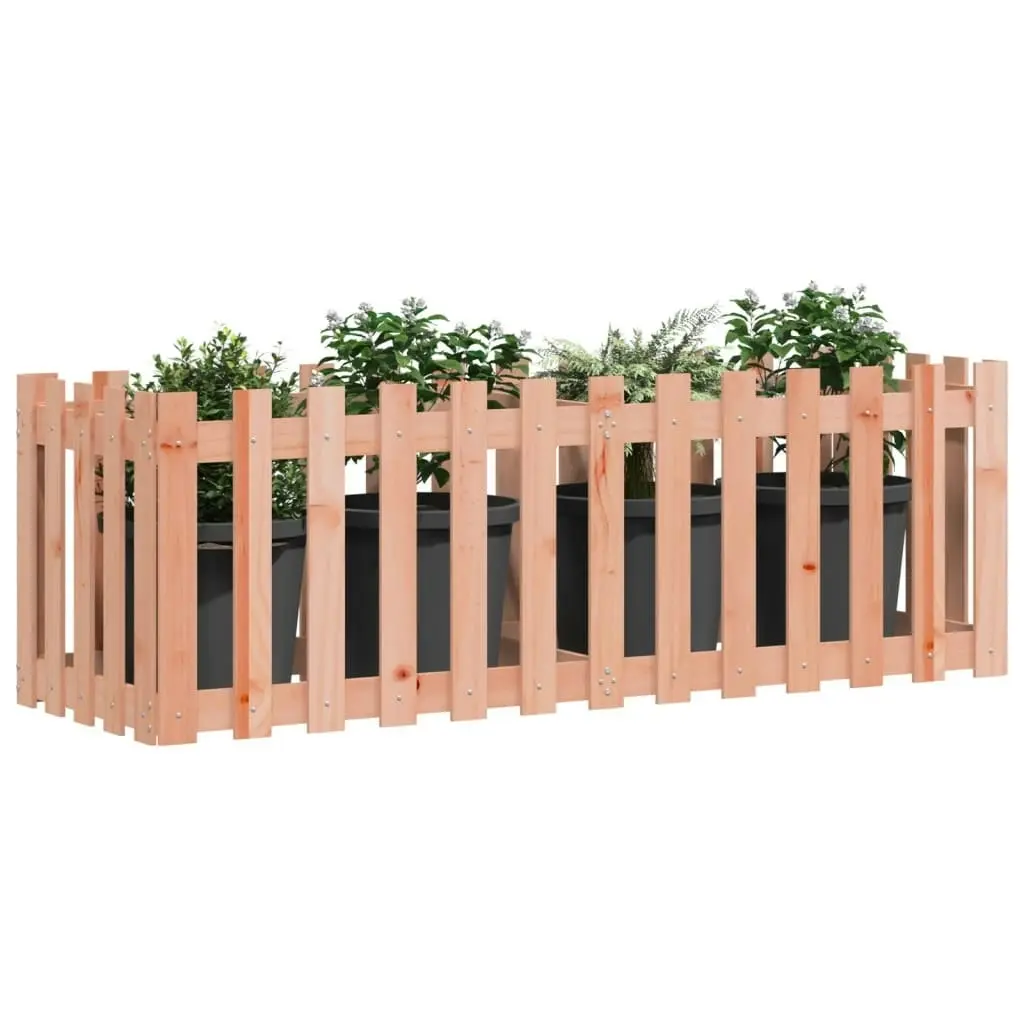 Garden Raised Bed with Fence Design 150x50x50 cm Solid Wood Douglas 832495