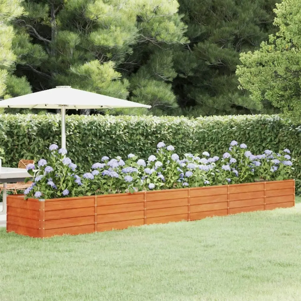 Garden Raised Bed Rusty 480x80x45 cm Corten Steel 151966