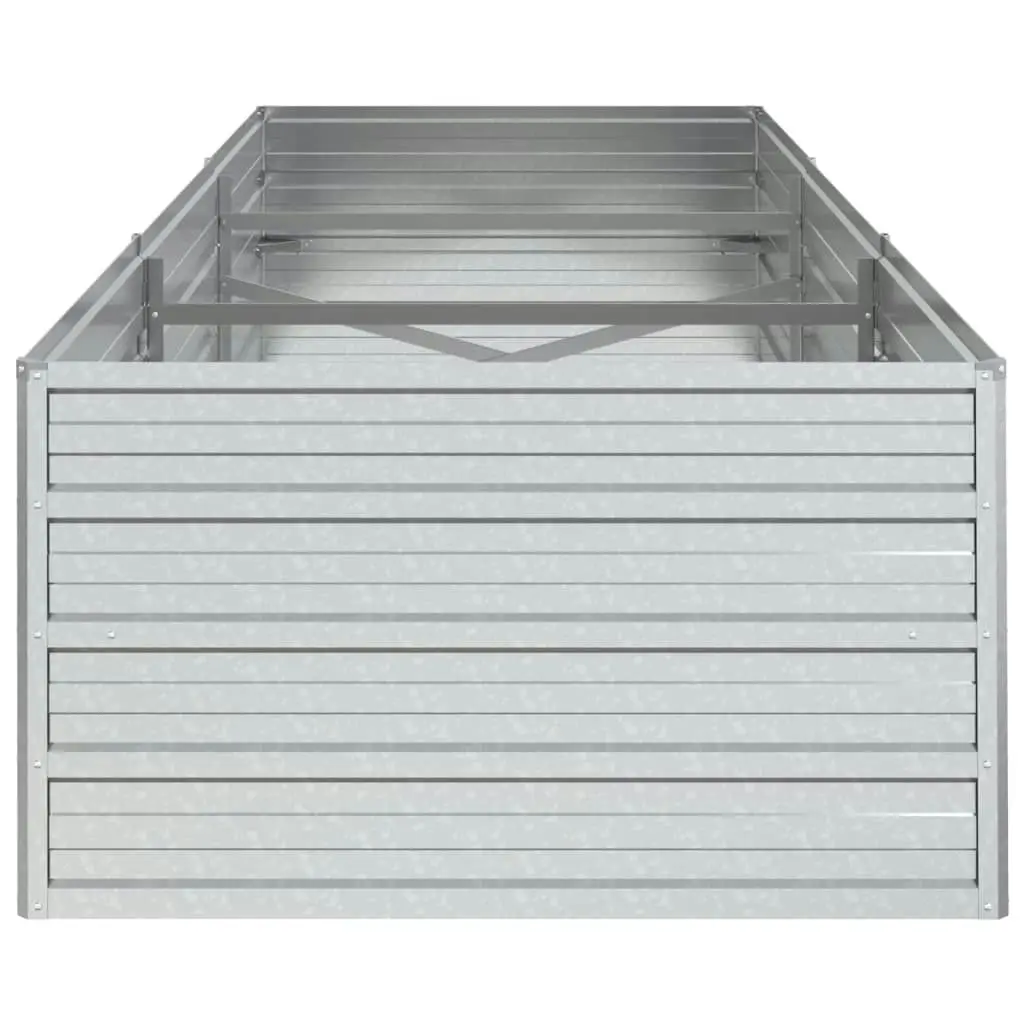 Garden Raised Bed 240x80x45 cm Galvanized Steel Silver 316888