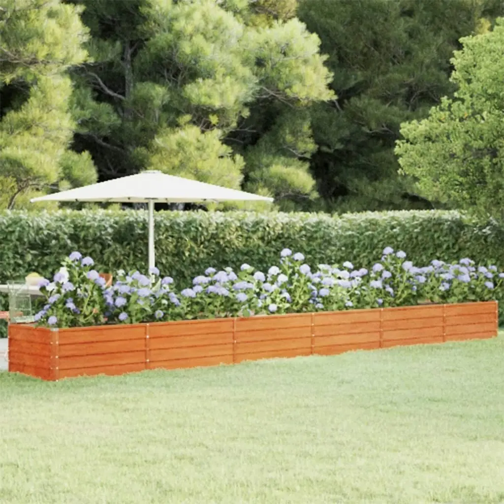 Garden Raised Bed Rusty 600x80x45 cm Corten Steel 151968