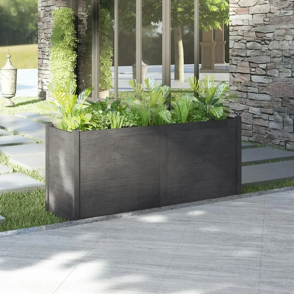 Garden Planter Grey 150x50x70 cm Solid Pinewood 810756