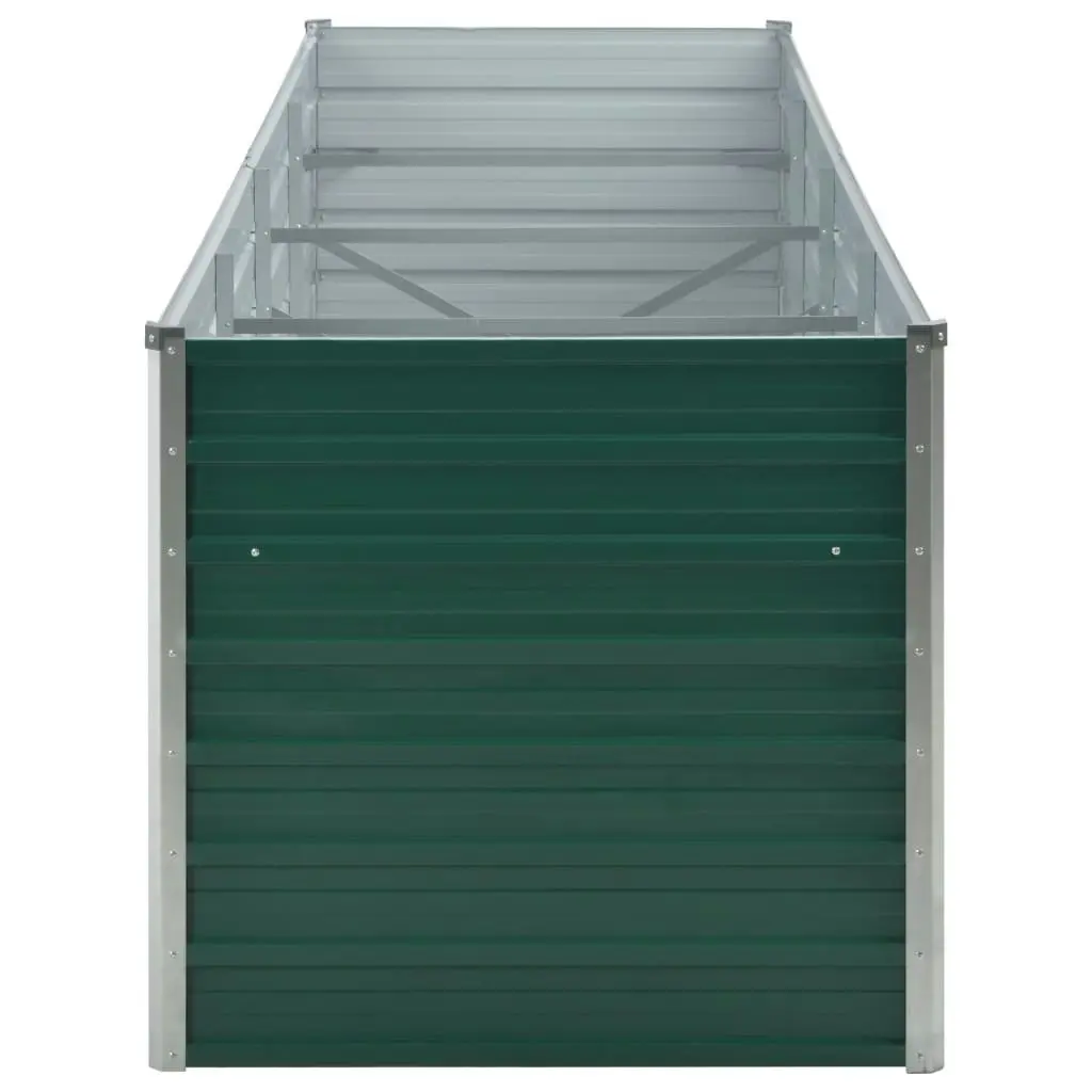 Garden Raised Bed Galvanised Steel 320x80x77 cm Green 44845