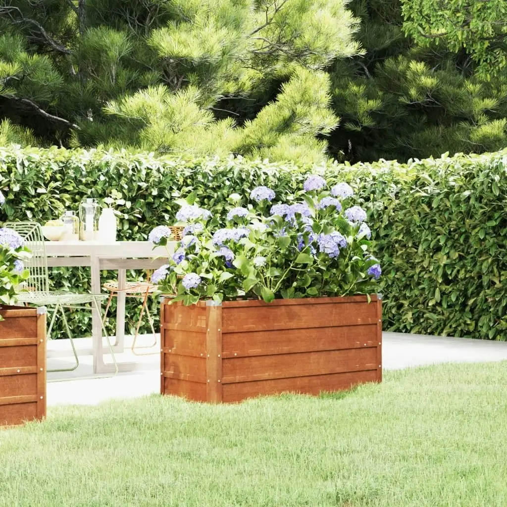 Garden Raised Bed Rusty 100x40x45 cm Corten Steel 151950