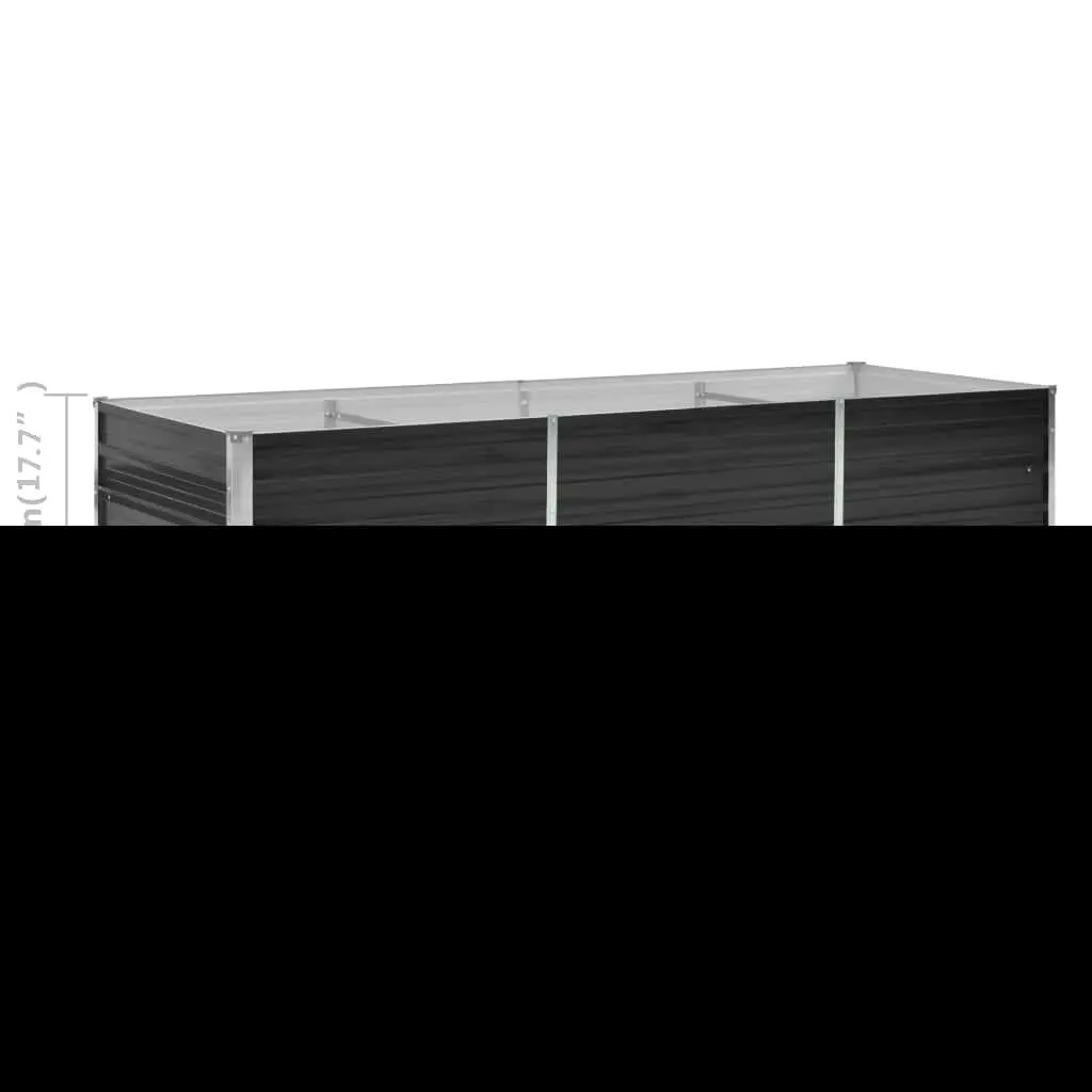 Garden Raised Bed Anthracite 240x80x45 cm Galvanised Steel 45727