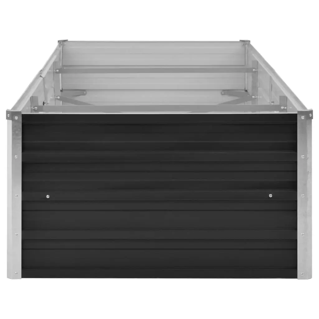 Garden Raised Bed Anthracite 240x80x45 cm Galvanised Steel 45727