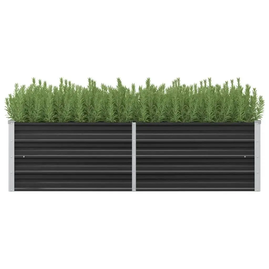 Garden Raised Bed Anthracite 160x40x45 cm Galvanised Steel 45731