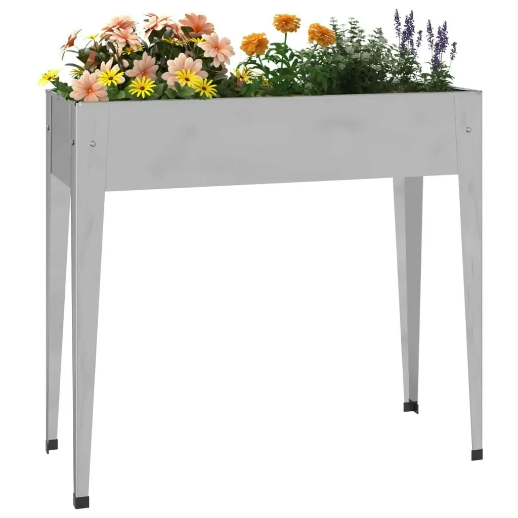 Garden Planter 100.5x40.5x90 cm Galvanised Steel 152262