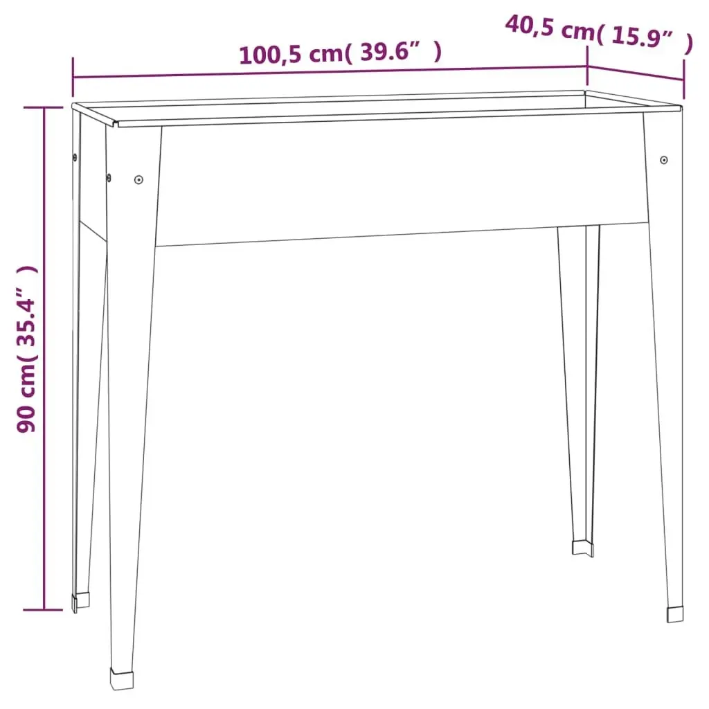 Garden Planter 100.5x40.5x90 cm Galvanised Steel 152262