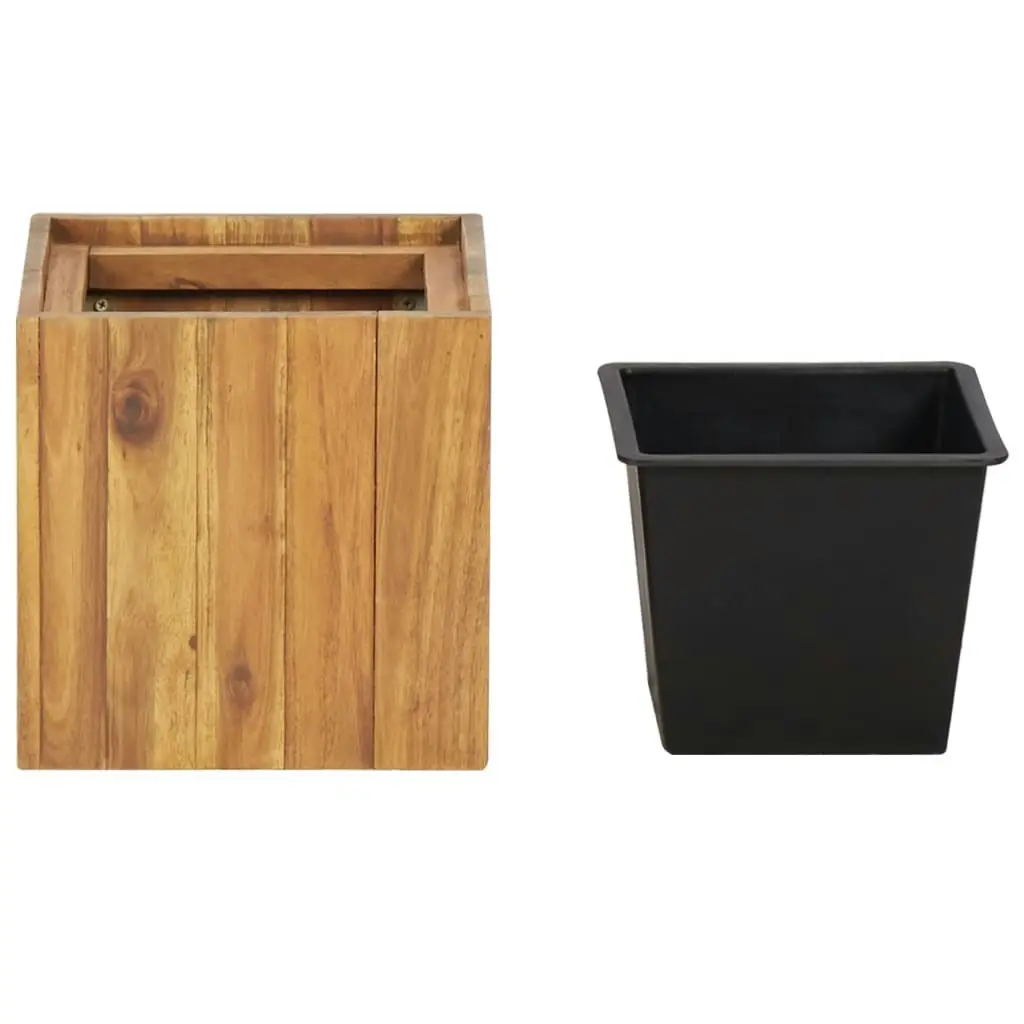 Garden Raised Bed Pot 24.5x24.5x25 cm Solid Acacia Wood 46567