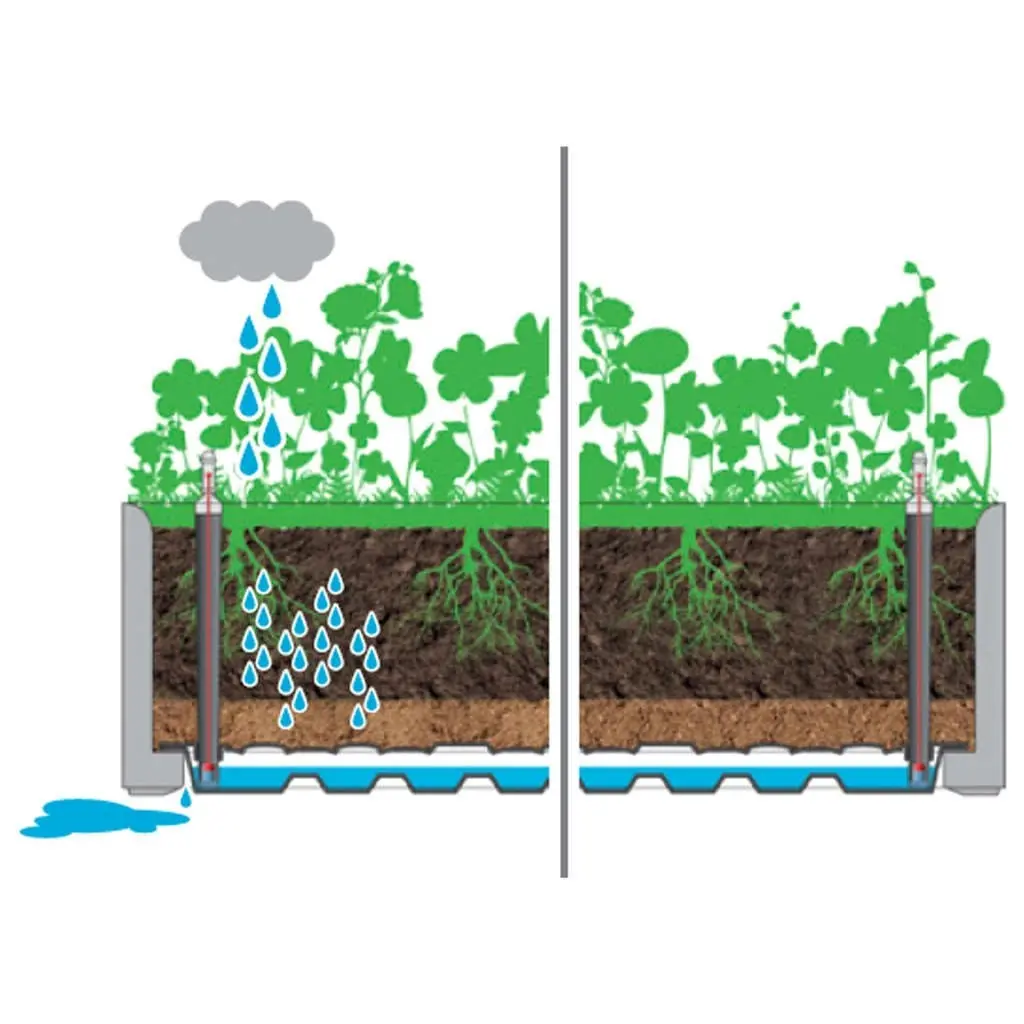 Garden Raised Bed with Self Watering System White 100x43x33 cm 313959