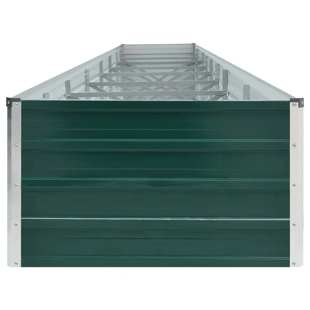 Garden Raised Bed Galvanised Steel 600x80x45 cm Green 47073