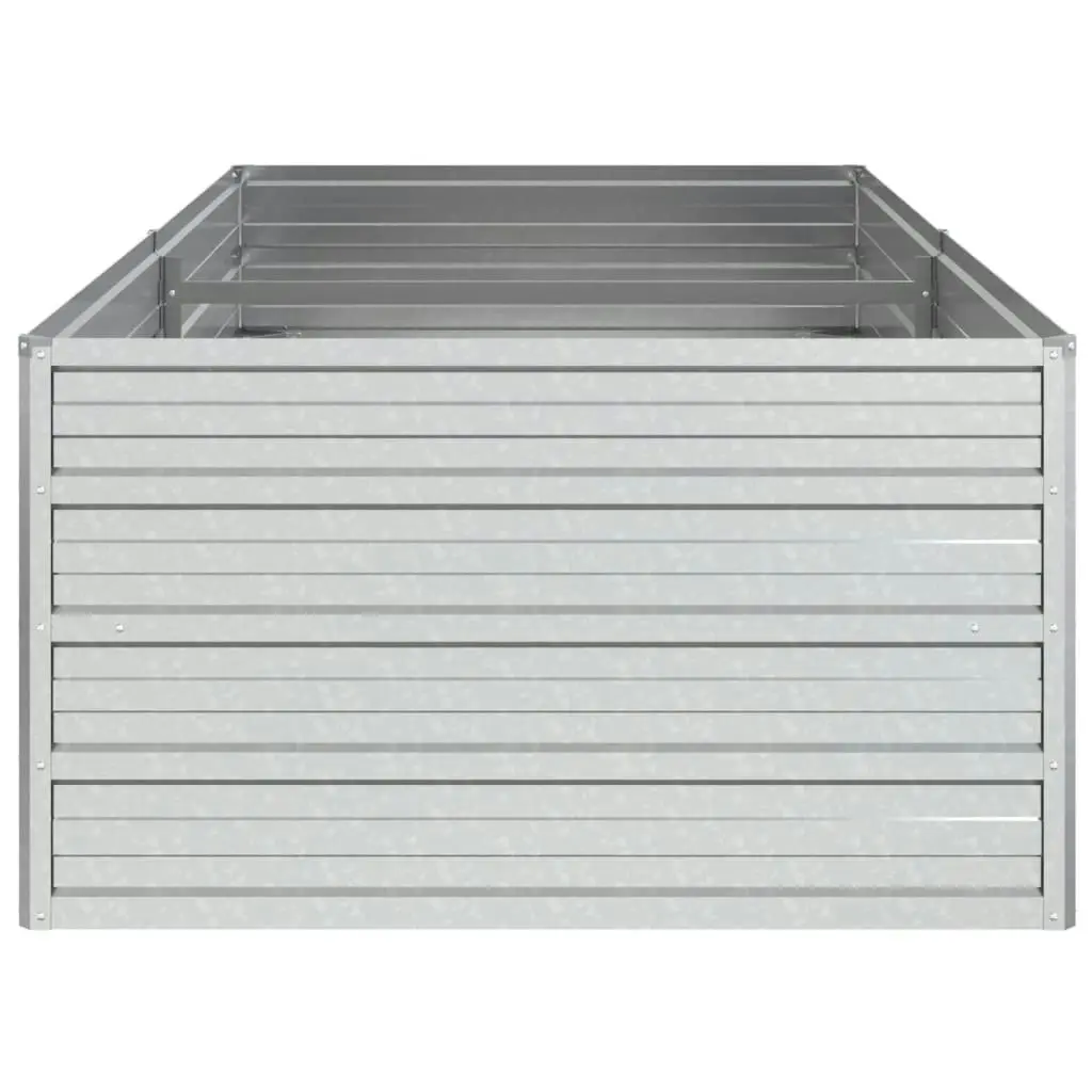 Garden Raised Bed 160x80x45 cm Galvanized Steel Silver 316884