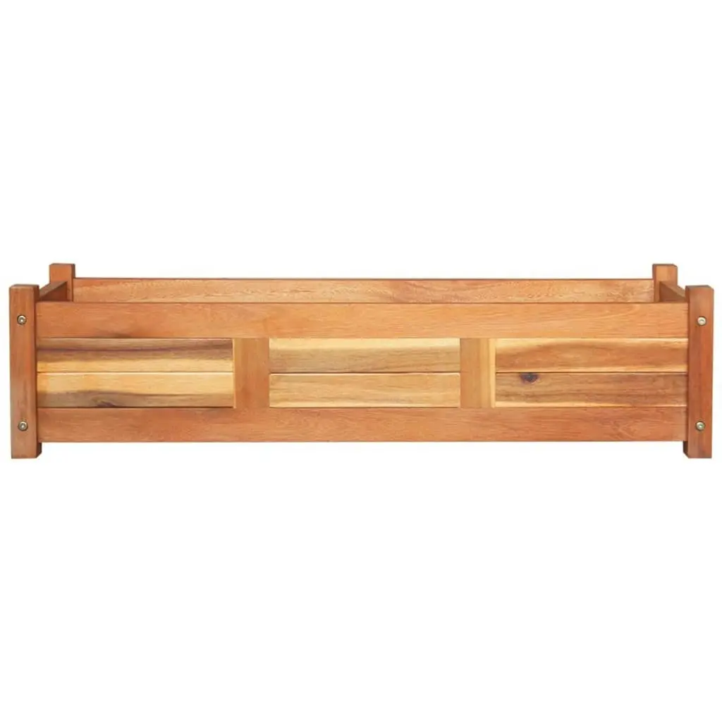 Garden Raised Beds 2 pcs Acacia Wood 100x30x25 cm 3057522