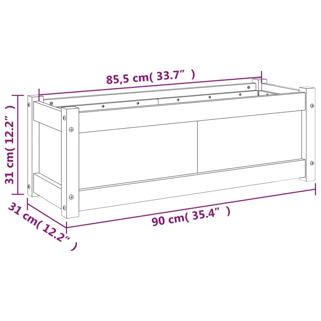 Garden Planters 2 pcs Impregnated Wood Pine 837458