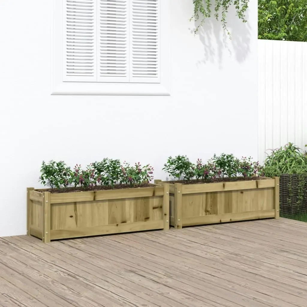 Garden Planters 2 pcs Impregnated Wood Pine 837458