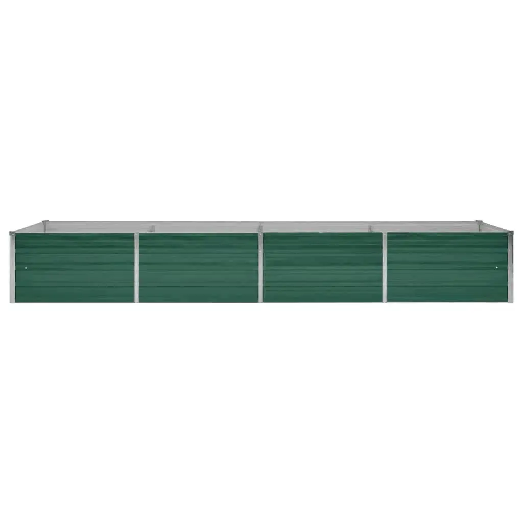 Garden Raised Bed Galvanised Steel 320x80x45 cm Green 44847