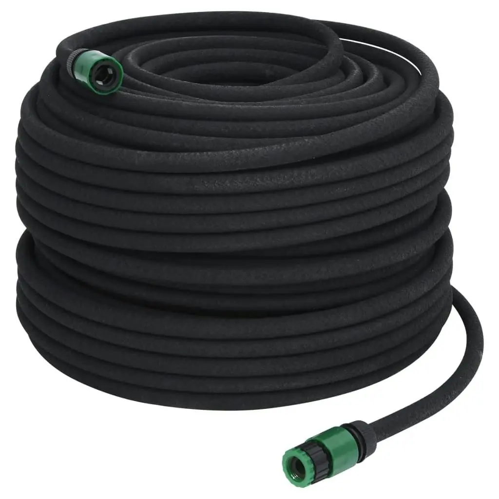 Garden Soaker Hose Black 0.6" 100 m Rubber 155875