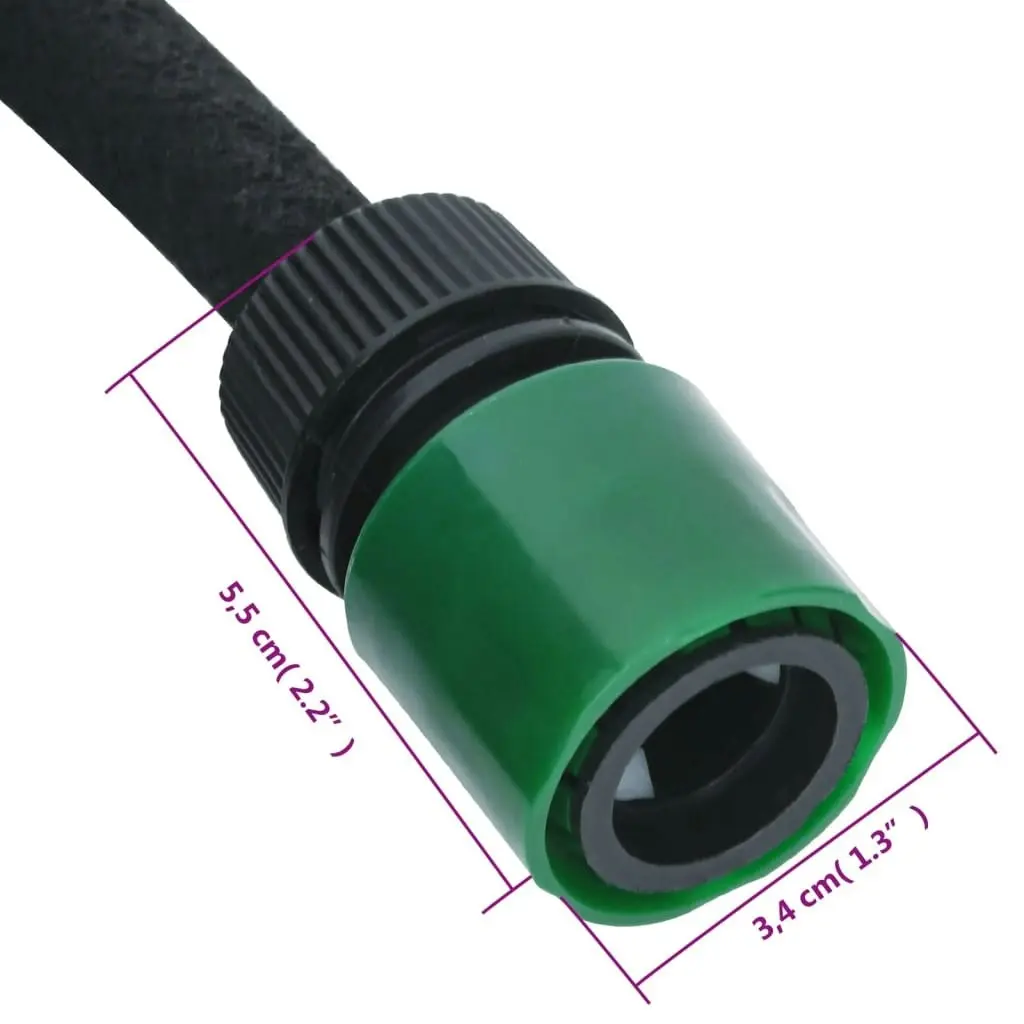 Garden Soaker Hose Black 0.6" 100 m Rubber 155875