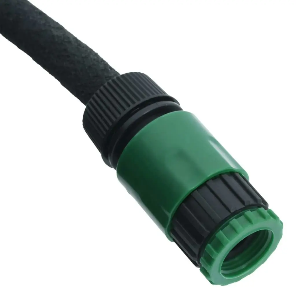 Garden Soaker Hose Black 0.6" 10 m Rubber 155869