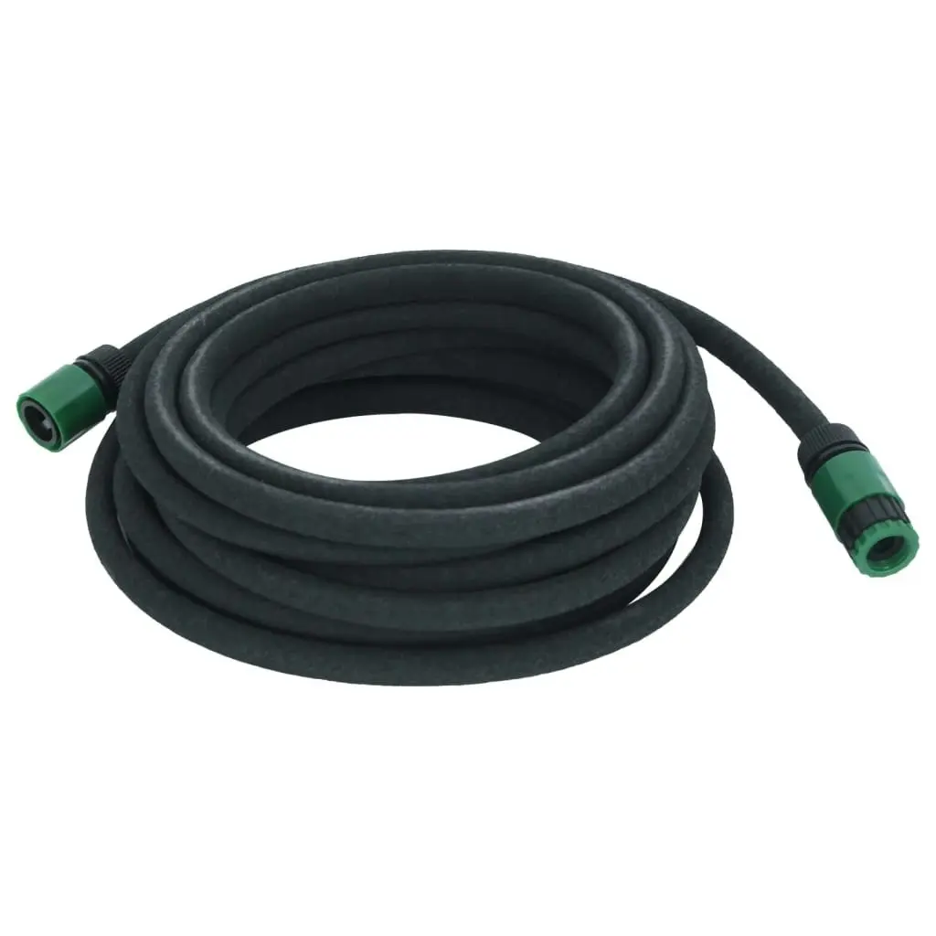 Garden Soaker Hose Black 0.6" 10 m Rubber 155869