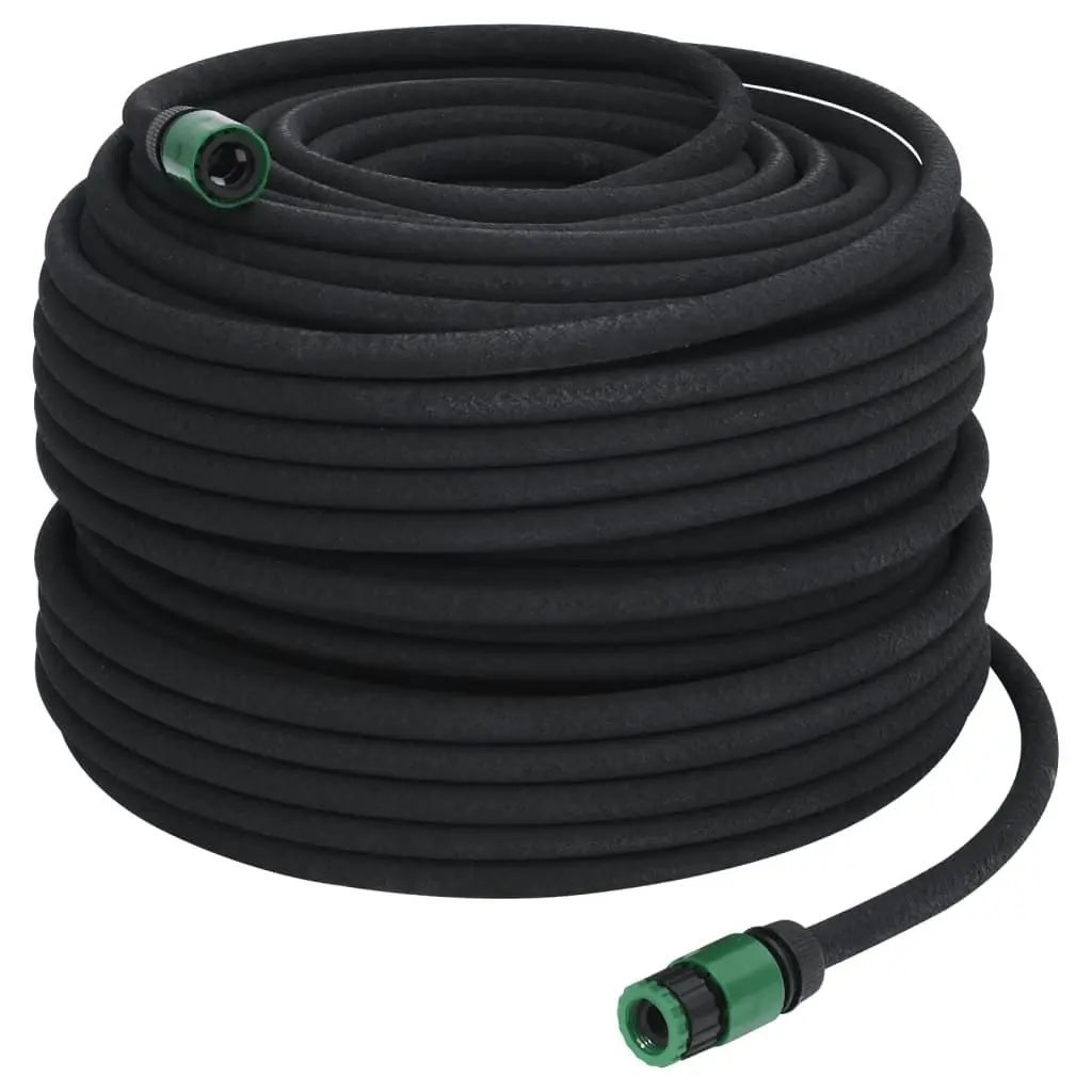 Garden Soaker Hose Black 0.6" 100 m Rubber 155874