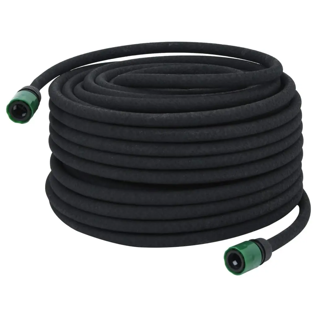 Garden Soaker Hose Black 0.6" 50 m Rubber 155872