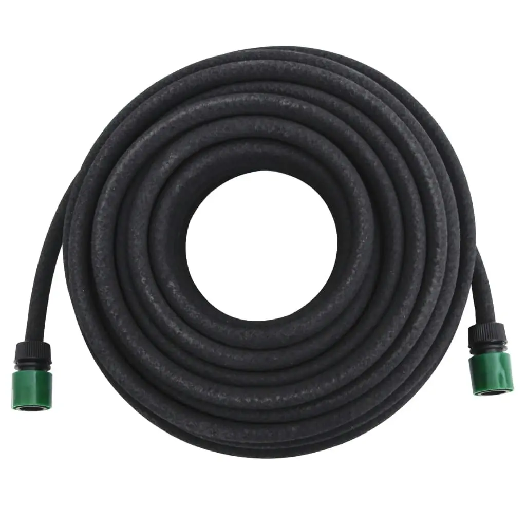 Garden Soaker Hose Black 0.6" 25 m Rubber 155870