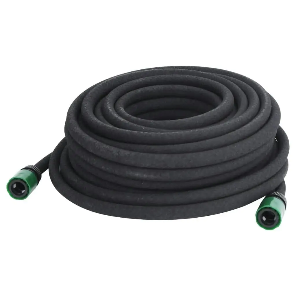 Garden Soaker Hose Black 0.6" 25 m Rubber 155870