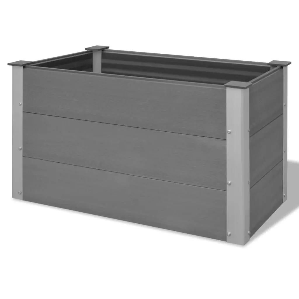 Garden Raised Bed WPC 100x50x54 cm Grey 43603