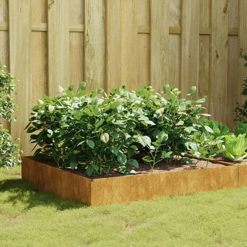 Garden Raised Bed 100x100x33.5 cm Corten Steel 824515