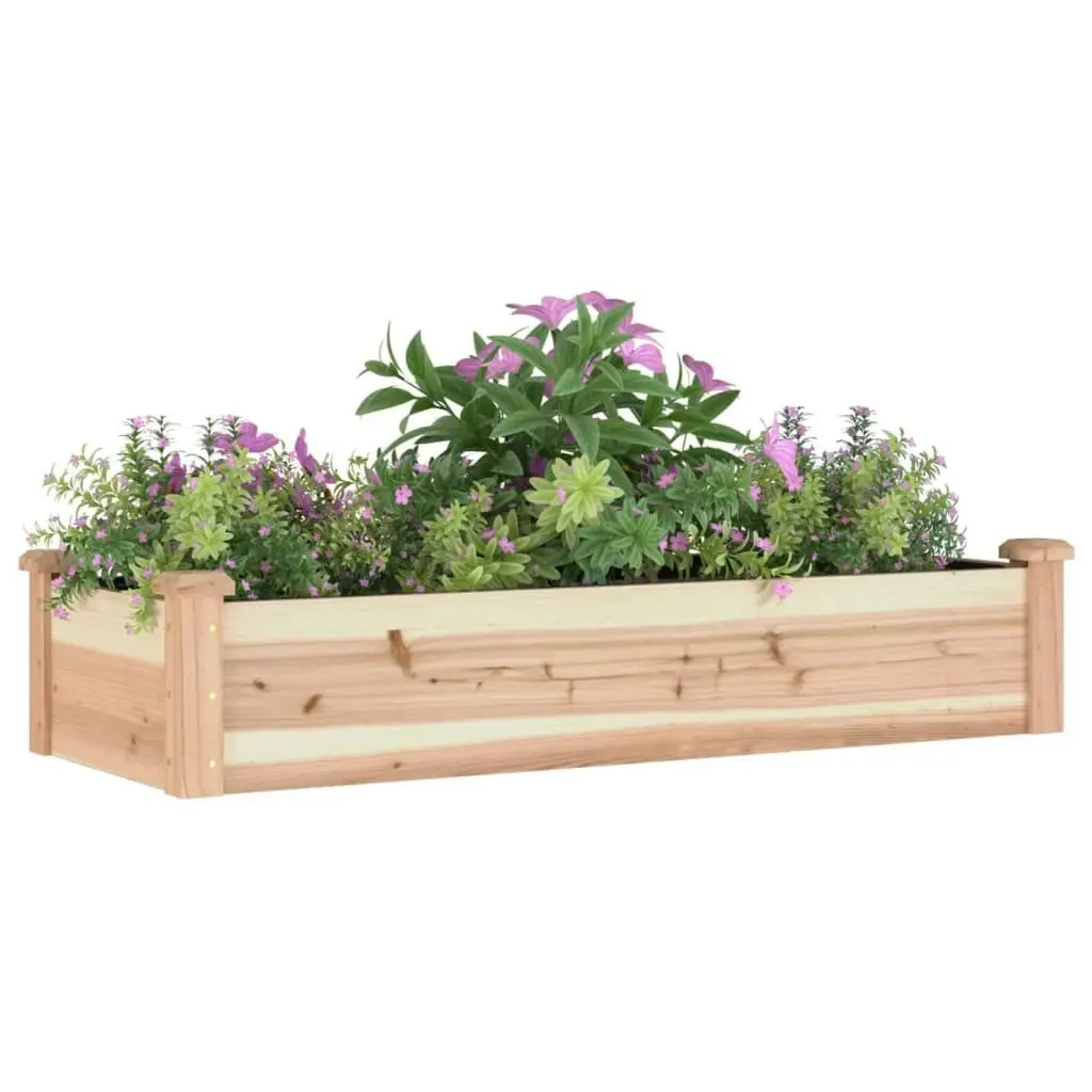 Garden Raised Bed with Liner 120x45x25 cm Solid Wood Fir 364286