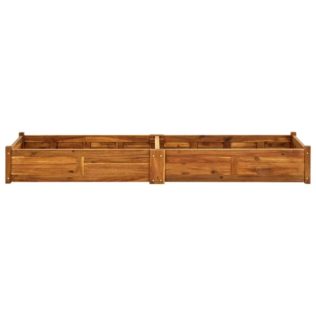 Garden Raised Bed Acacia Wood 200x50x25 cm 42568