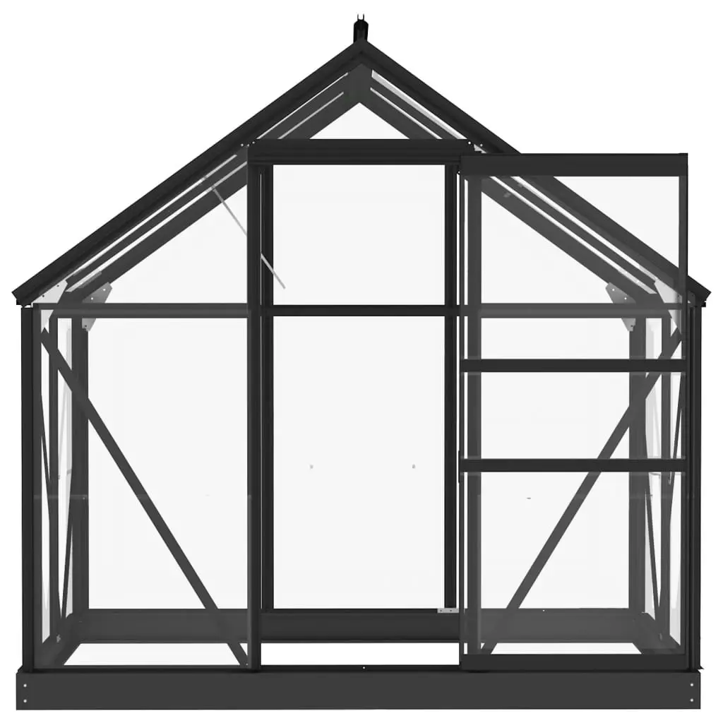 Glass Greenhouse Anthracite 155x103x191 cm Aluminium 3082333