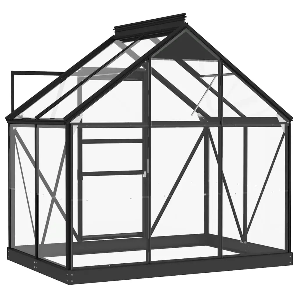 Glass Greenhouse Anthracite 155x103x191 cm Aluminium 3082333