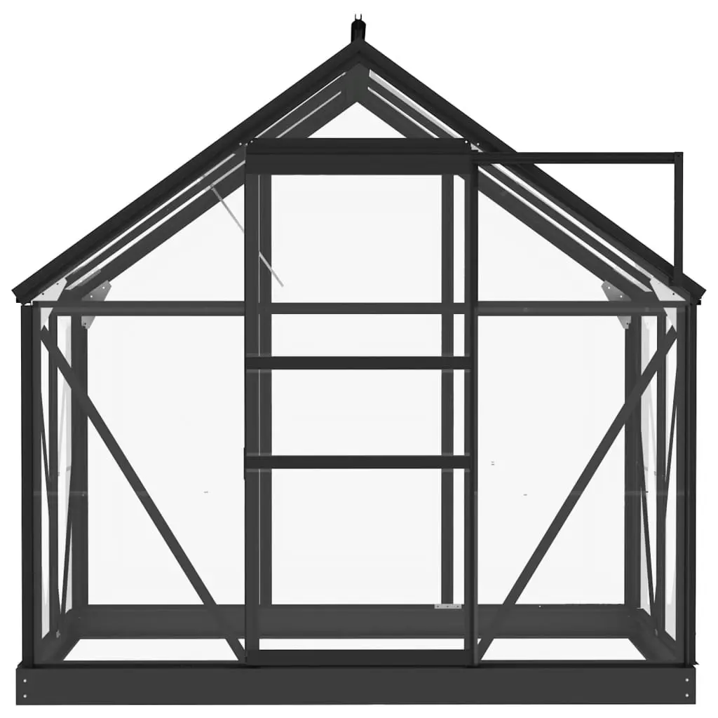 Glass Greenhouse Anthracite 155x103x191 cm Aluminium 3082333