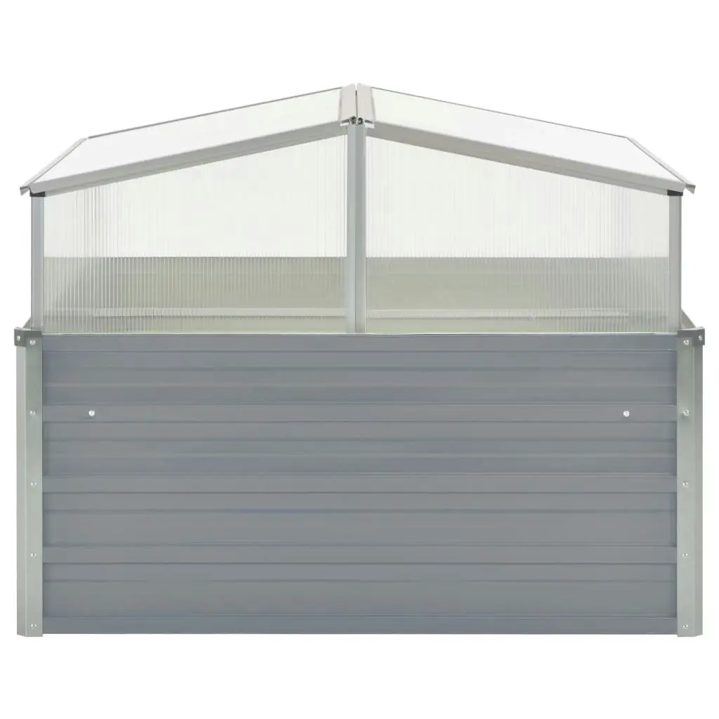 Greenhouse 100x100x85 cm Galvanised Steel Grey 42406