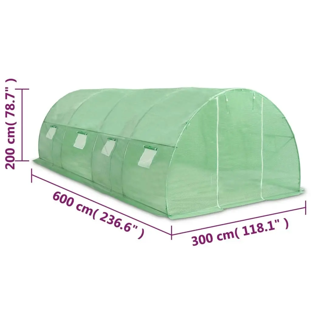 Greenhouse 18 mÂ² 600x300x200 cm 45536