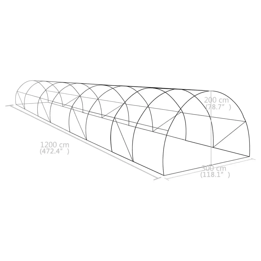 Greenhouse 36 mÂ² 1200x300x200 cm 45538