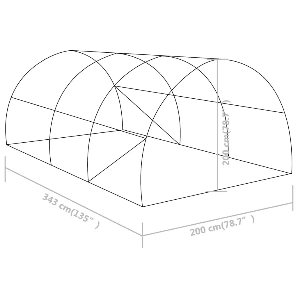 Greenhouse 6.86 mÂ² 3.43x2x2 m 48164