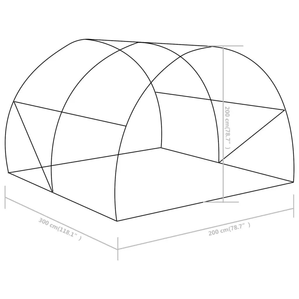 Greenhouse 6 mÂ² 3x2x2 m 48158