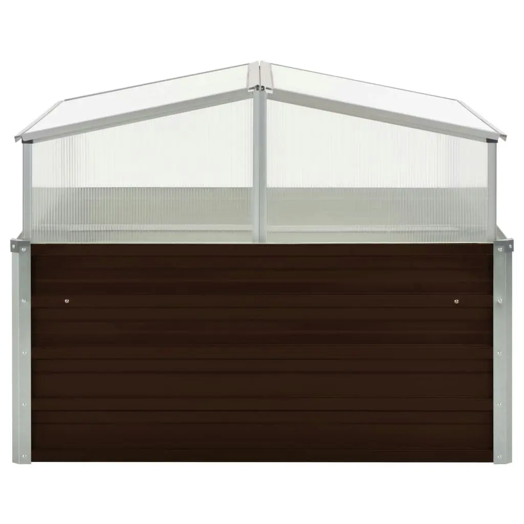 Greenhouse Brown 100x100x85 cm Galvanised Steel 45711